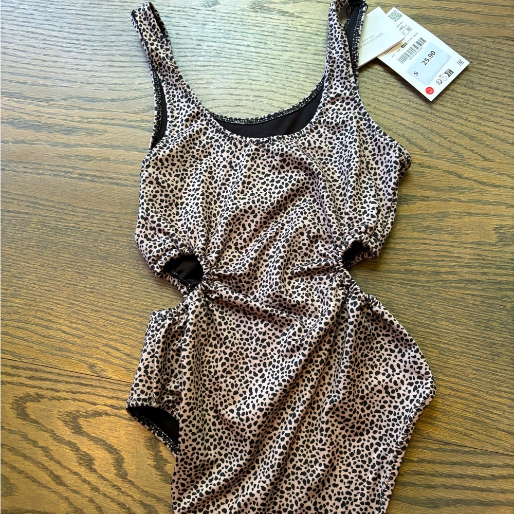 Zara girls 9/10 animal print bathing suit NWT